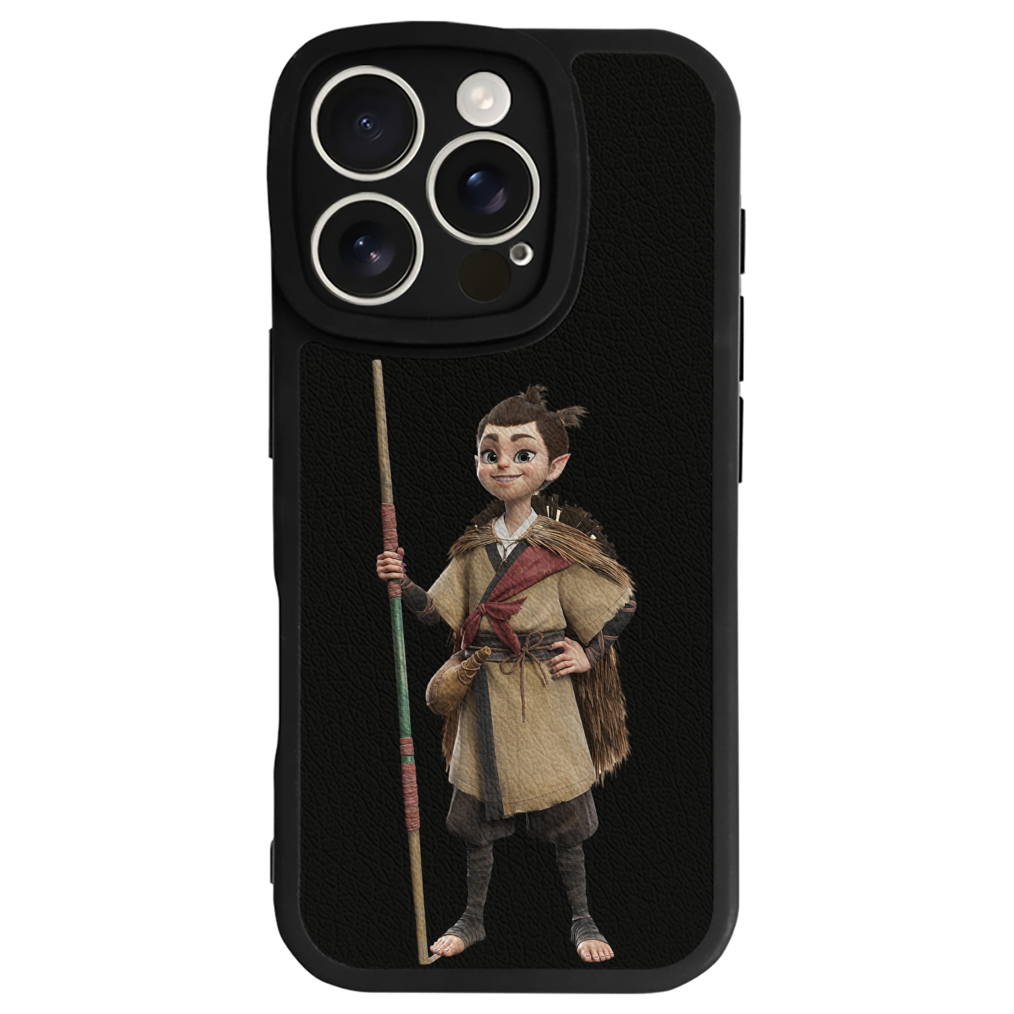 （画像用） Ne Zha 2 ナタ 魔童の大暴れ 【iPhone 16シリーズ対応】シリコンスマホケース（レザー調） 材質：シリコン
